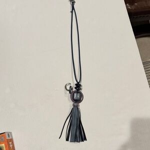 Elegant Black and Silver Tassel Necklace
